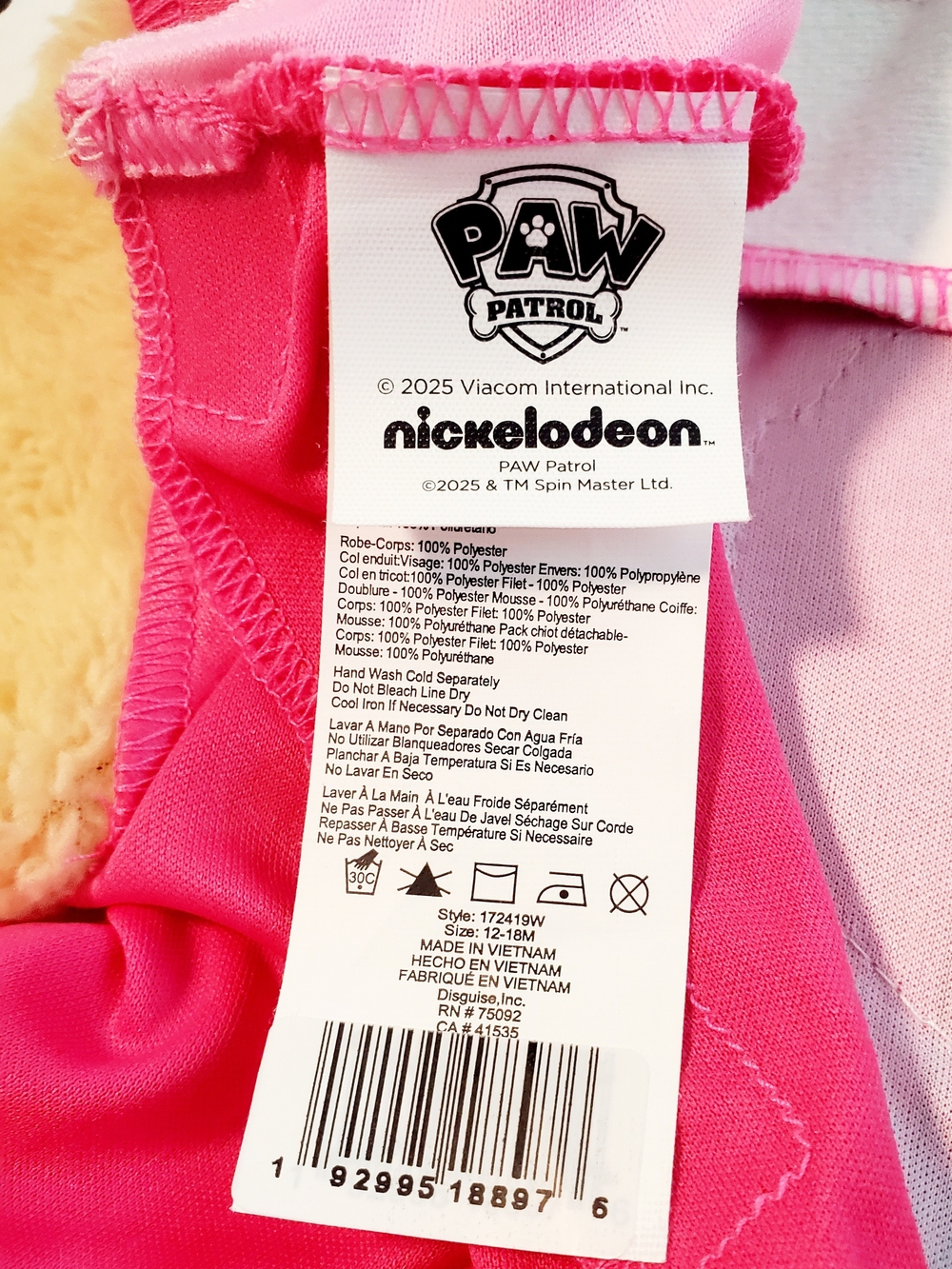 Paw Patrol Skye Pink Tulle Dress Costume for Kids - Picture 7 of 7